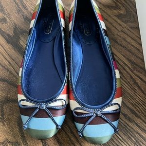 Coach striped flats size 7.5